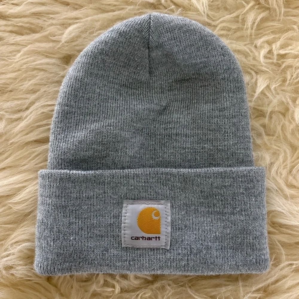 Carhartt Gray Knit Beanie Hat